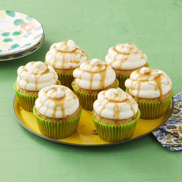 Caramel apple cupcakes