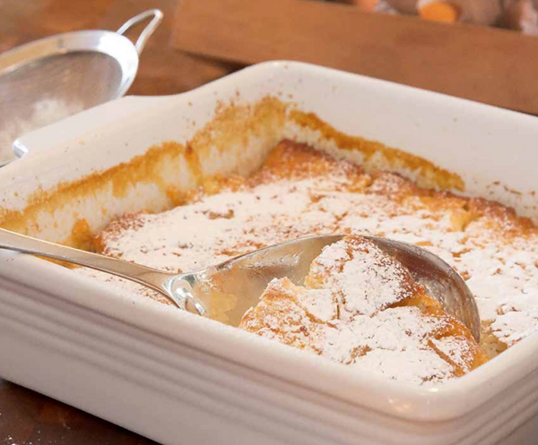 Caramel apple self-saucing pudding