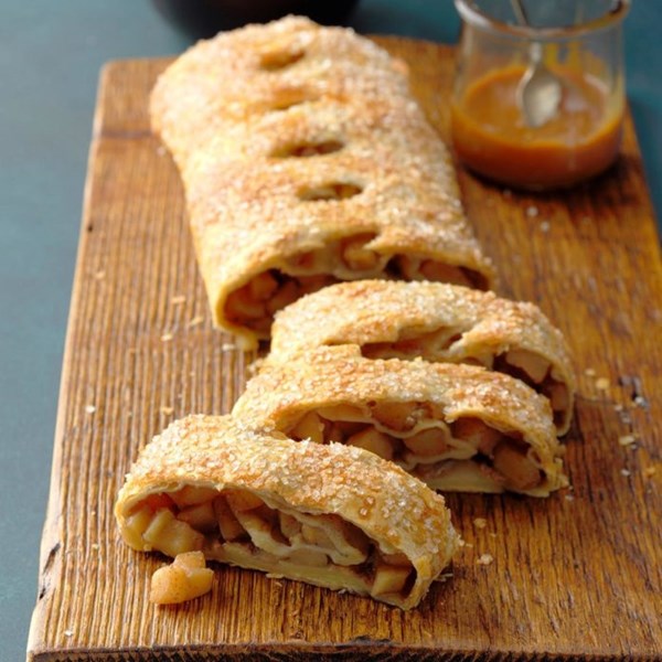 Caramel apple strudel