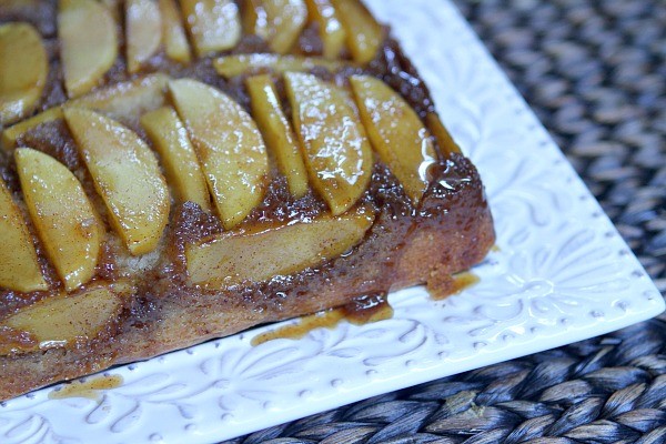 Caramel apple upside down cake