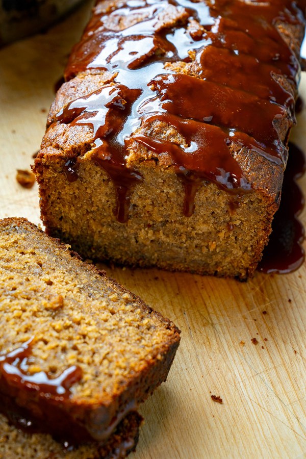 Caramel banana bread