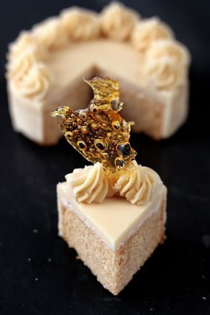 Caramel cake with caramelized butter frosting 