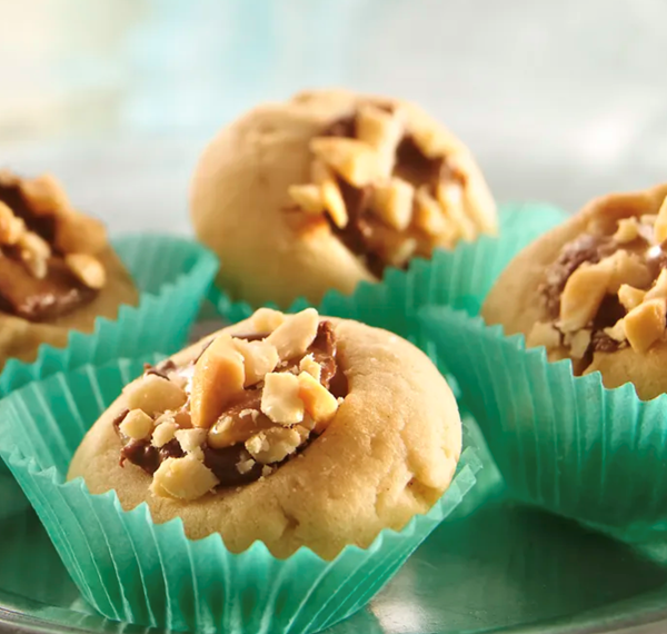 Caramel cashew thumbprints