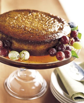 Caramel-coated pumpkin flan