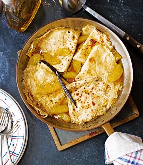 Caramel crepes Suzette