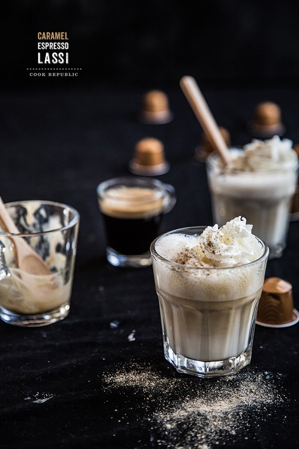 Caramel espresso lassi