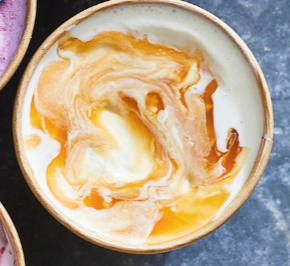 Caramel no-churn ice cream