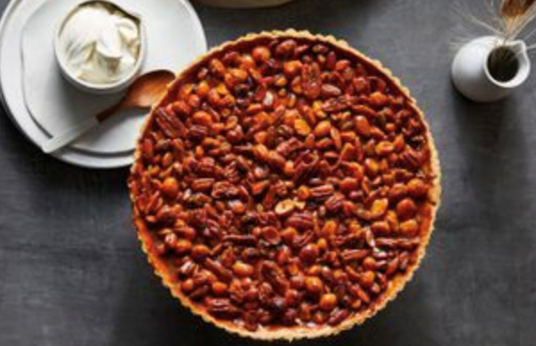 Caramel nut tart