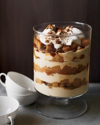 Caramel-pear-cheesecake trifle