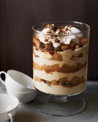 Caramel-pear-cheesecake trifle