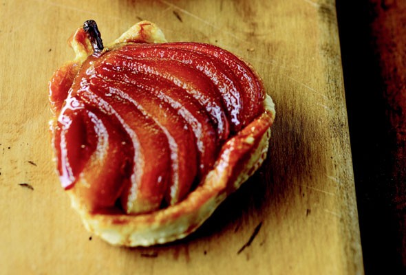 Caramel pear tarts