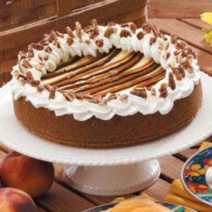 Caramel stripe cheesecake
