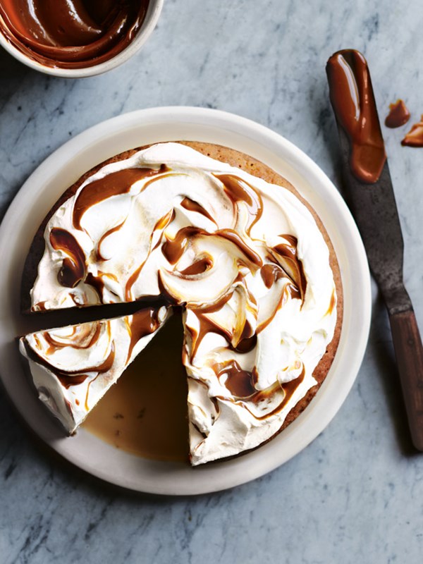 Caramel three-milk cake