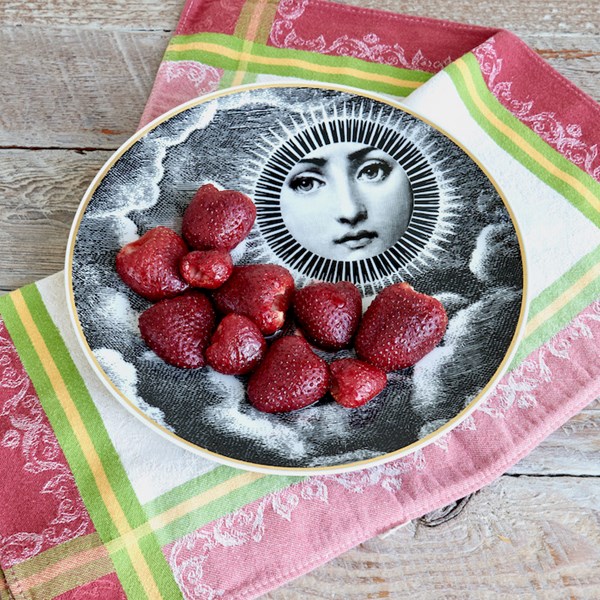 Caramelised baked strawberries 