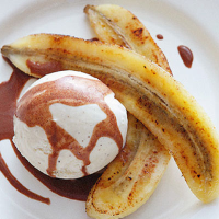 Caramelised bananas
