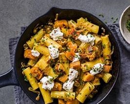 Caramelised butternut squash & shallot pasta