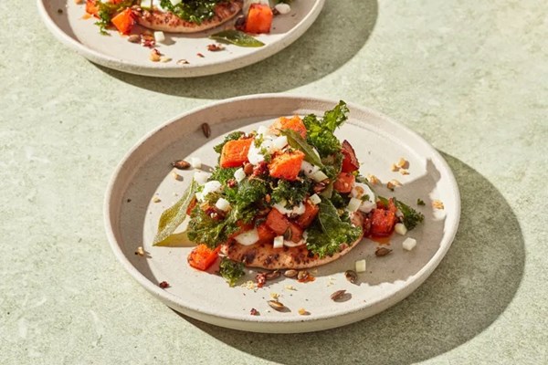 Caramelised butternut squash tostada [Dana Cohen]