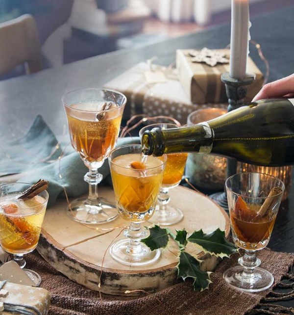 Caramelised clementine and sherry cocktail