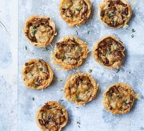 Caramelised mushroom tartlets
