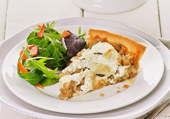 Caramelised onion & feta tart