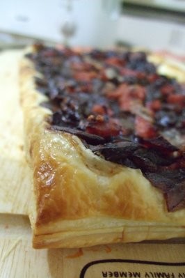 Caramelised onion & mushroom tartlet