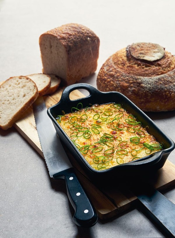 Caramelised onion and baked cheese dip