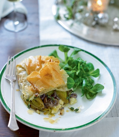 Caramelised onion and Camembert parcels