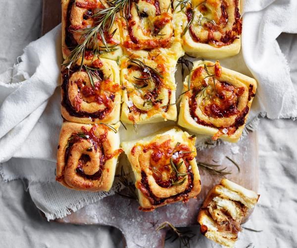 Caramelised onion and Gruyère rolls