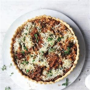 Caramelised onion and thyme tart