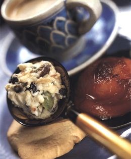 Caramelised peaches