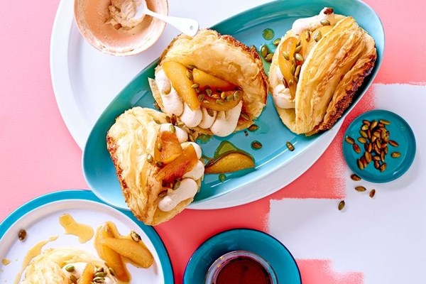 Caramelised pear & bourbon turnover (Andy Bowden)