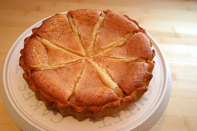 Caramelised pear frangipane