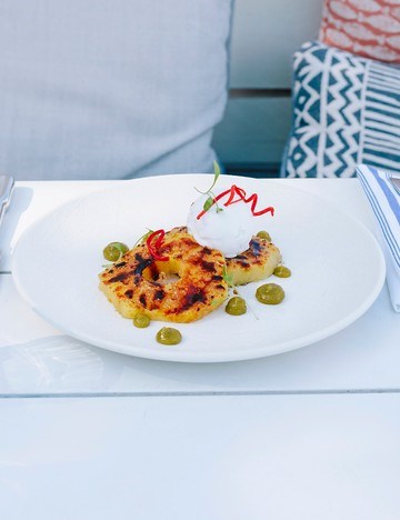 Caramelised pineapple and mint