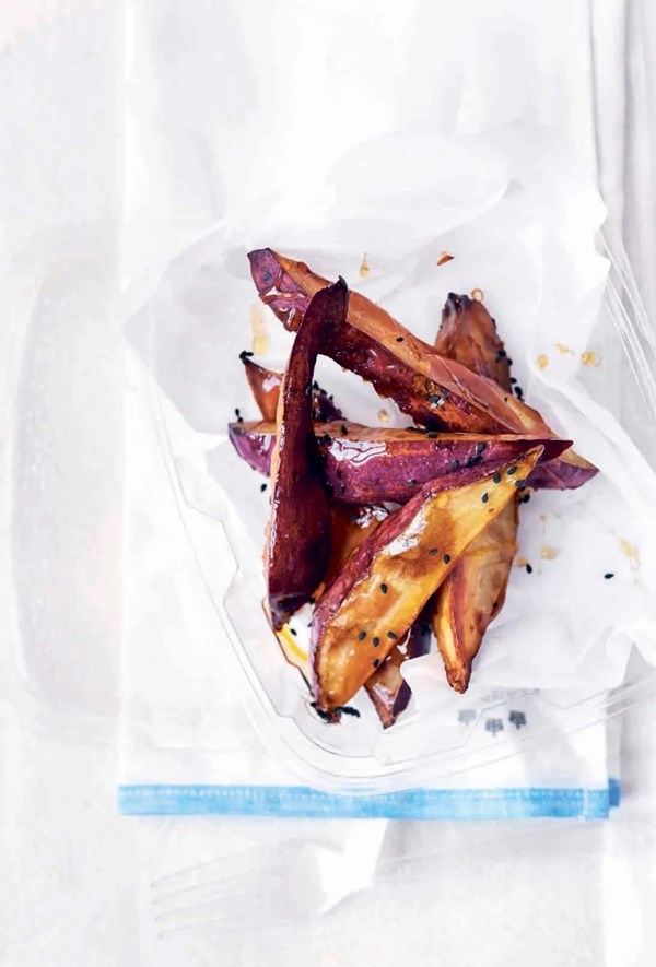 Caramelised sweet potato and black sesame