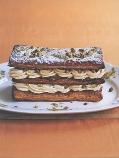 Caramelised vanilla millefeuille