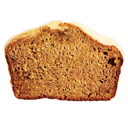 Caramelized banana bread with browned butter glaze