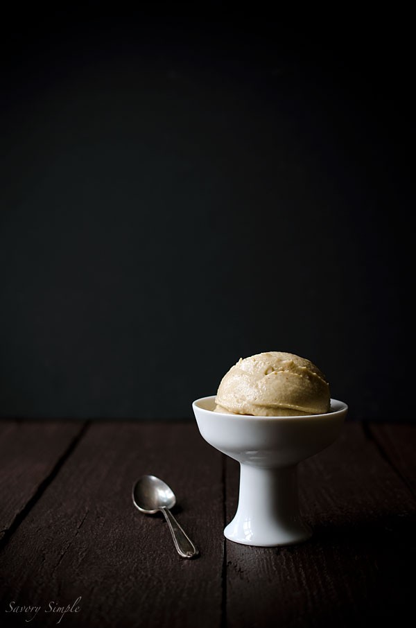 Caramelized banana peanut butter blender ice cream