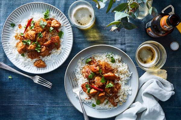 Caramelized black pepper chicken