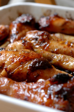 Caramelized chicken with green olives and prunes (Birthday chicken)