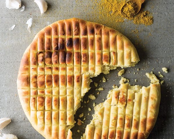 Caramelized garlic roosterkoek