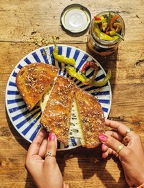 Caramelized honey & za'atar cheese toastie