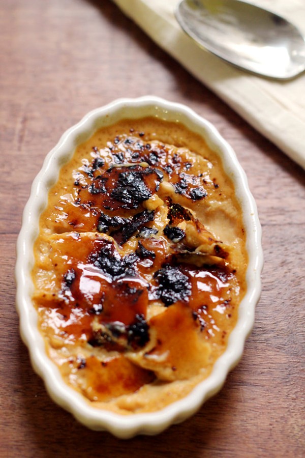 Caramelized honey creme brulee