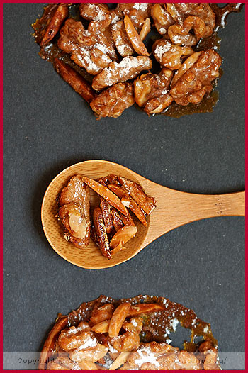 Caramelized mixed nuts treats
