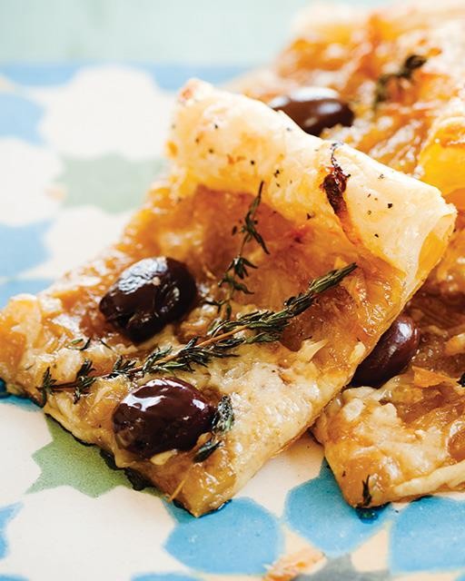 Caramelized onion & thyme tart