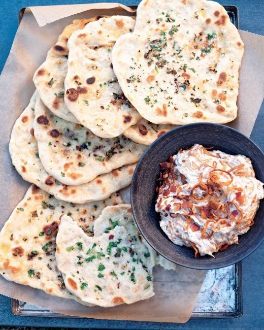 Caramelized onion and bacon dip