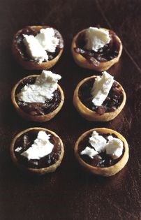 Caramelized onion and feta cheese tartlets
