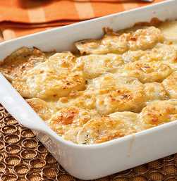 Caramelized onion and potato gratin