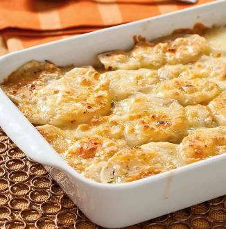 Caramelized onion and potato gratin