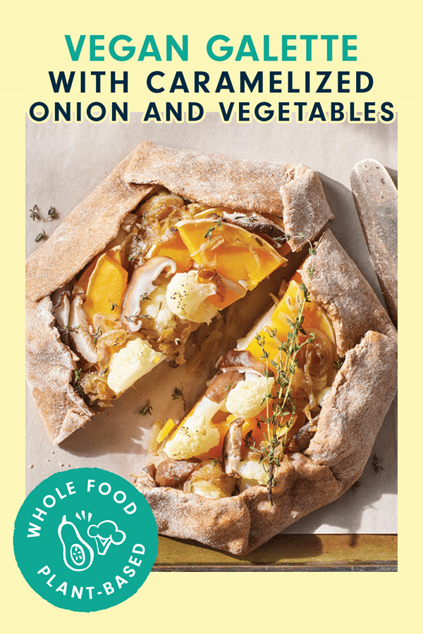 Caramelized onion and vegetable galette