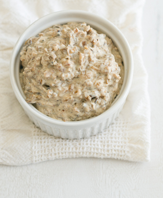 Caramelized onion-mushroom dip
